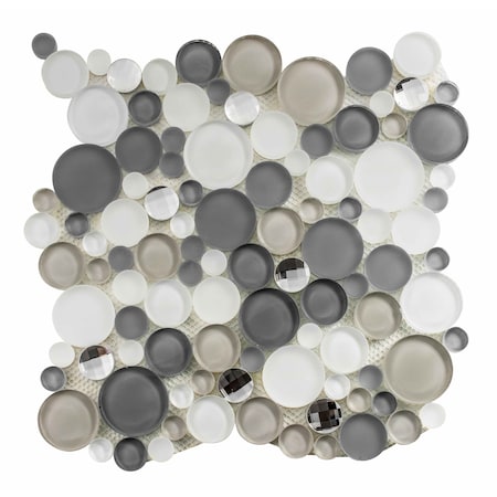 Andova Tiles FIzzle 11 in. x 12 in. Glass Mosaic Wall & Floor Tile Andova Tiles